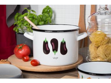 Zdjęcie: Garnek Modern vege bakłażan prosty 20 cm - 4,8 L  biały SILESIA