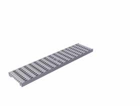 Odwodnienie liniowe krata PVC grid B125 popiel 500x126x20 mm ZMM MAXPOL