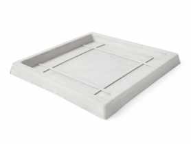 Podstawka po doniczkę 23x23x2 cm biała TIN TOURS