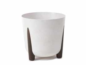 Donica Frida 34 cm eco wood biały LAMELA