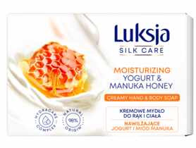 Mydło w kostce do rąk i ciała Silk Care jogurt i miód manuka 0,01 kg LUKSJA