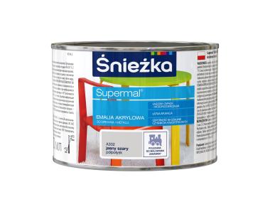 Zdjęcie: Emalia akrylowa Supremal A302 szary Jasny 0,4L ŚNIEŻKA