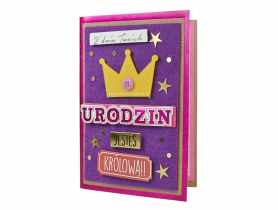 Karnet FR-008 Urodziny - królowa, damskie KUKARTKA