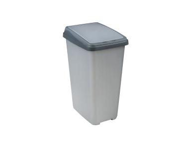 Zdjęcie: Pojemnik na śmieci Slim-Bin 45 L jasnosrebrny DAJAR