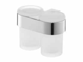 Szklanka podwójna Futura silver chrom BISK