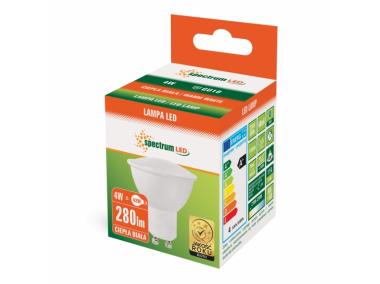 Zdjęcie: Żarówka LED 4 W GU10 neutralny biały z mleczną szybką SPECTRUM