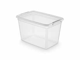 Pojemnik z pokrywką i klipsami Basestore 58x39x35 cm 60 L ORPLAST