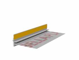 Listwa PVC BP13 Midi L250 9/3 szary jasny, dylatacyjna, z siatką i z uszczelką BELLA PLAST
