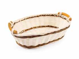 Koszk rattanowy z uchwytami 25x17x8 cm owalny TIN TOURS