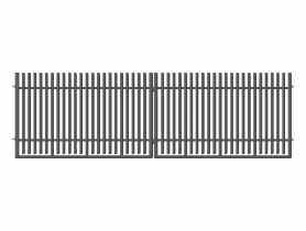 Brama dwuskrzydłowa Anika 5,00 m, 1,50 m, stal ocynk+RAL7016 struktura POLBRAM