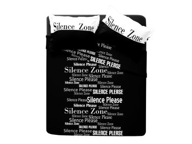 Zdjęcie: Komplet pościeli bawełnianej Lotta 220x200; 70x80 cm x 2 silence zone czarny MISS LUCY