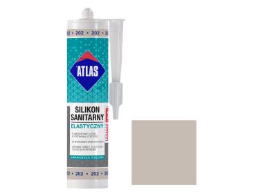 Zdjęcie: Silikon sanitarny elastyczny 202 popielaty 280 ml ATLAS