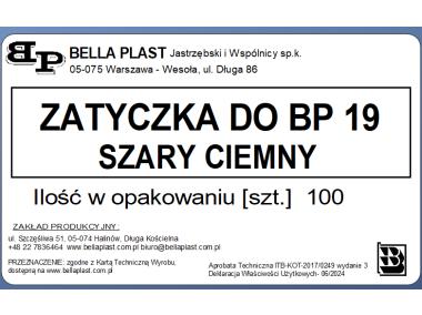 Zdjęcie: Zatyczka PVC do listwy do boniowania BP19, BP19 CAP szary ciemny BELLA PLAST