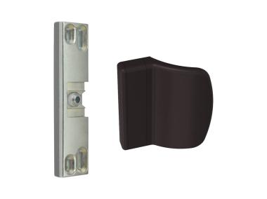 Zdjęcie: Zatrzask drzwi balkonowych MD z uchwytem brązowym METRO