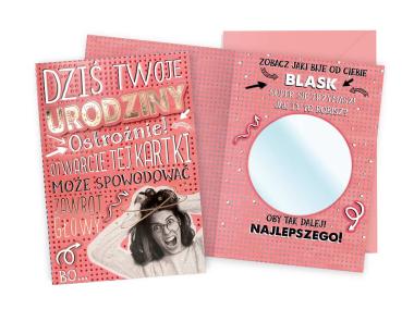 Zdjęcie: Karnet DK-957 Urodziny - damskie, lusterko KUKARTKA