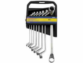 Klucze oczkowe odgięte 6x7-20x22 mm - 8 szt. MEGA