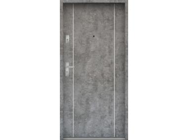 Zdjęcie: Drzwi wejściowe do mieszkań Bastion A-34 Beton srebrny 80 cm (NW) prawe ODP KR CENTER