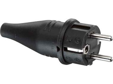 Zdjęcie: Wtyka gumowa 16A/3P 250V prosta 3x15mm KW EPN