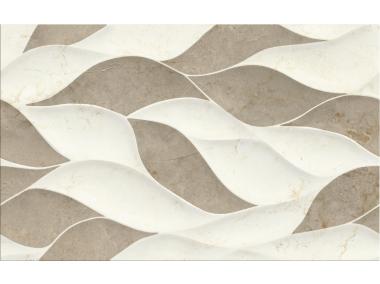 Zdjęcie: Płytka ścienna Pineville cream/brown glossy structure 25x40 cm CERSANIT