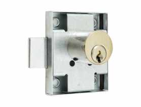 Zamek meblowy wierzchni niklowany LOB