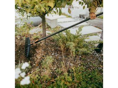 Zdjęcie: Grabie ogrodowe uniwersalne do liści i wyrównywania gleby, głowica One Click FISKARS