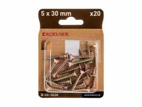 Wkręt utwardzany do drewna 5x30 mm blister 20 szt. KOELNER