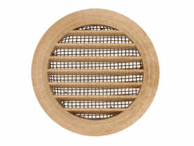 Kratka wentylacyjna drzwiowa okrągła 47 mm drewno jasne VENTS