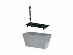 Doniczka Tubus Case beton 40 cm PROSPERPLAST