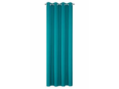 Zdjęcie: Zasłona Mirona 140x250 cm turkusowa na przelotkach EUROFIRANY