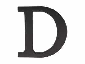 Litera "D" plastikowa czarna 90 mm METRO