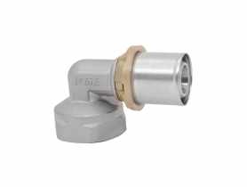 Kształtka zaprasowywana kolano nakrętne 20x1/2" gw DURO SYSTEM