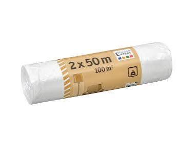 Zdjęcie: Folia malarska HDPE 7 µm 2 x 50 m przezroczysta CIRET