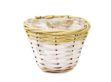 Zdjęcie: Osłonka wiklinowa na doniczkę 14x14x10 cm TIN TOURS