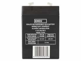 Akumulator AGM 6V 4Ah F4,7 do P2301, P2304, P2305, P2308 EMOS