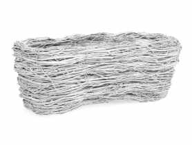 Balkonówka donica z brzozy 39x20x15 cm wrzosówka biała TIN TOURS