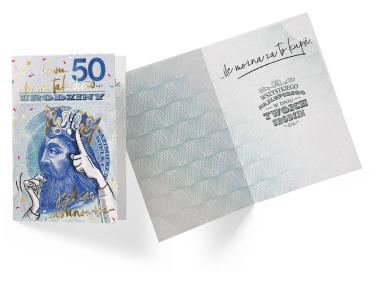 Zdjęcie: Karnet PP-2182 Urodziny 50 - banknot KUKARTKA