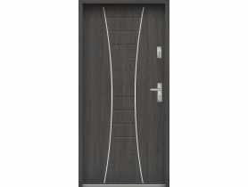 Drzwi wejściowe do mieszkań Bastion R-63 Wenge deska 90 cm lewe ODR KR CENTER