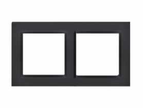 Ramka 2-krotna uniwersalna czarny mat SIMON
