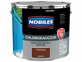 Farba emalia chlorokauczukowa 10 L brązowa NOBILES