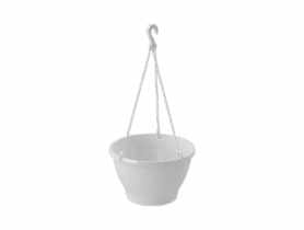 Doniczka wisząca Melrose 26 cm biała VERDENIA