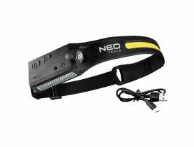 Latarka czołowa akumulatorowa LED belt 2 w 1 NEO TOOLS