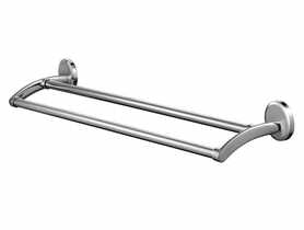 Wieszak kąpielowy Sensation podwójny 61 cm chrom-satyn nikiel BISK
