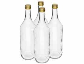 Butelka 1 L Stołowa z zakrętką fi28 4 szt. 631454 BROWIN