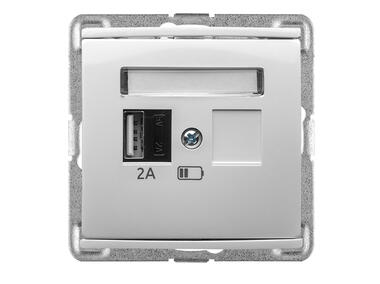Zdjęcie: Ładowarka USB A Verona A-10 W bez ramki biały POLMARK
