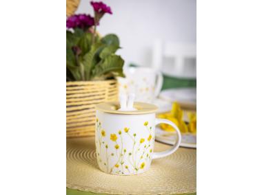 Zdjęcie: Kubek baryłka szeroka Kaczeńce 360 ml z pokrywką silikonową ALTOM DESIGN