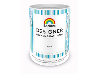 Zdjęcie: Farba lateksowa Designer Kitchen&Bathroom White 5 L BECKERS