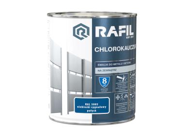 Zdjęcie: Emalia chlorokauczuk niebieski RAL5005 0,75L RAFIL