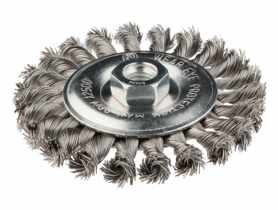 Szczotka druciana tarczowa 115 mm x M14, inox GRAPHITE