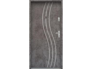 Zdjęcie: Drzwi wejściowe do mieszkań Bastion R-60 Beton ołówkowy 90 cm lewe OSP KR CENTER