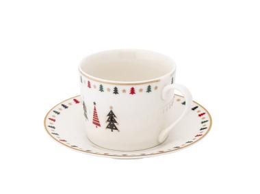 Zdjęcie: Filiżanka 230 ml Modern Tree ze spodkiem 14,5 cm ALTOM DESIGN